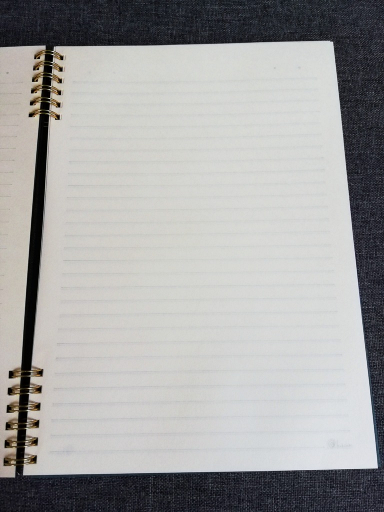 カキモリで作ったノート罫線のページ